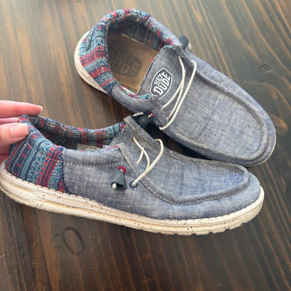 Hey Dude Men's Wally Funk Jacquard Slip On Shoes Size 10